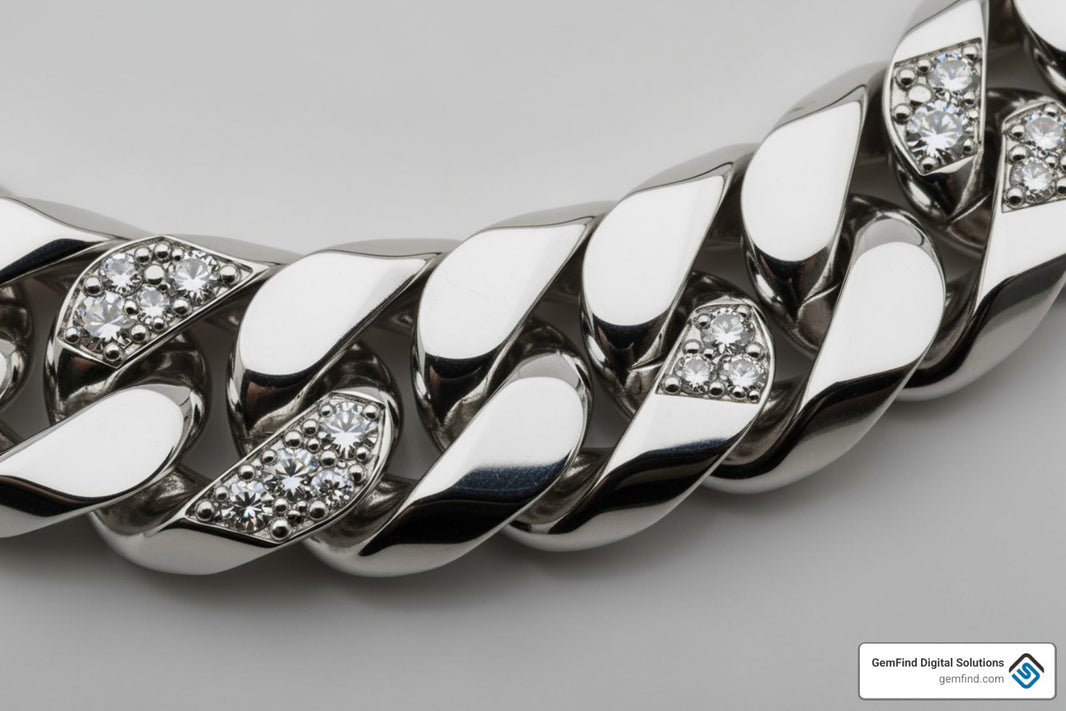 The secret to that extra sparkle is a diamond cut cuban link